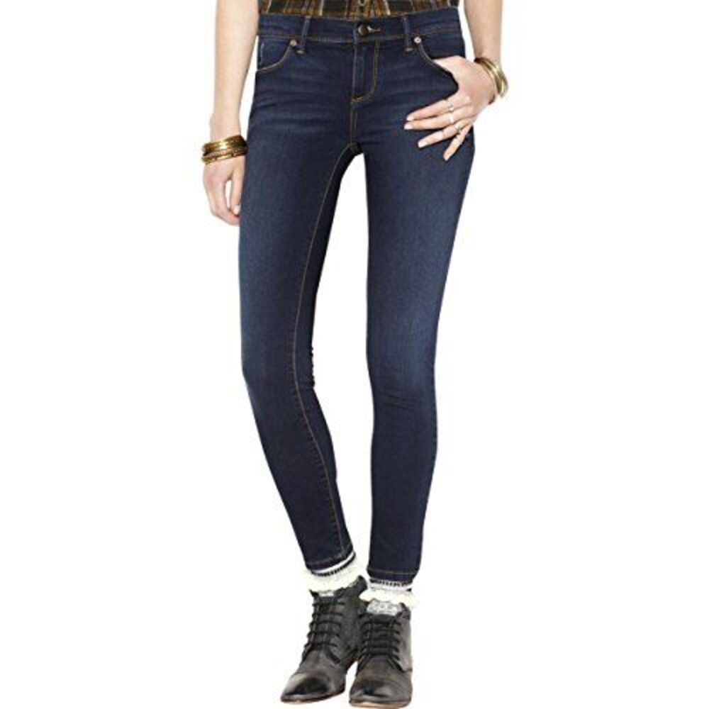 Free People Womens Roller Cropped Skinny Jeans Blue 25